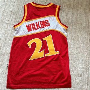 Hawks Dominic Wilkins NBA Hardwood Classics Adidas Basketball Jersey Men's Small